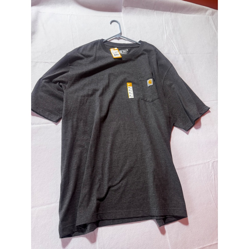 Carhartt Mens K87 Loose Fit Heavyweight Short Sleeve Pocket T-Shirt Gray 3XL NWT